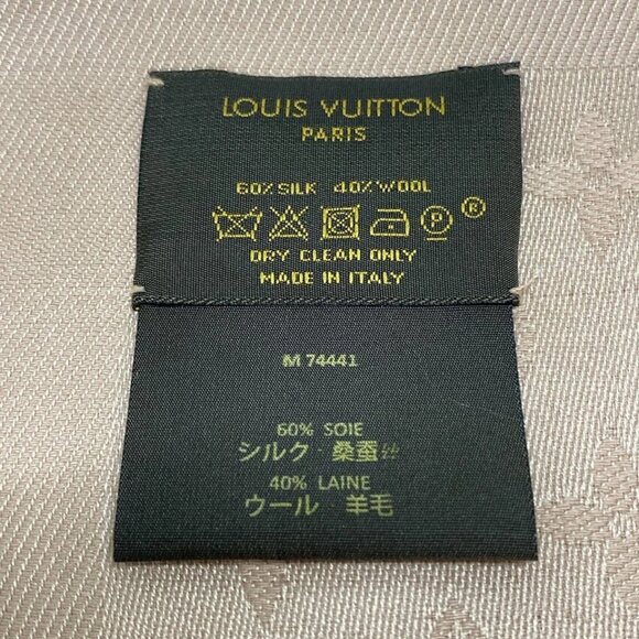 LOUIS VUITTON Shawl Monogram Naturel - Unconfirmed Scarf Silk Wool 515-070525 - Picture 5 of 5